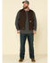 Image #3 - Carhartt Men's Dark Brown Washed Duck Sherpa Lined Mock Neck Work Vest - Tall, Dark Brown, hi-res