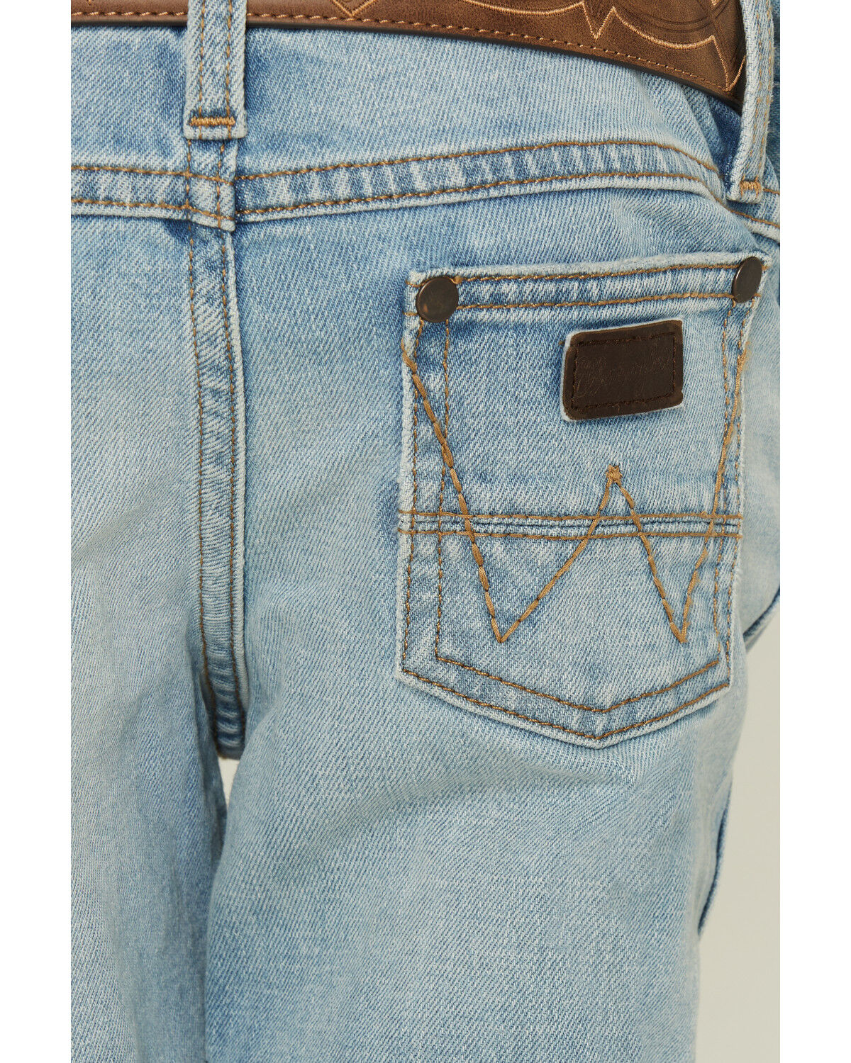 Image #4 - Wrangler Retro Little Boys' Light Wash Cloverdale Slim Bootcut Stretch Denim Jeans, Light Wash, hi-res