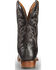 Image #13 - El Dorado Men's Handmade Full Quill Ostrich Stockman Boots - Broad Square Toe, Black, hi-res