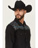 Image #2 - Moonshine Spirit&reg; Men's Instinct Embroidered Solid Long Sleeve Snap Western Shirt, Black, hi-res