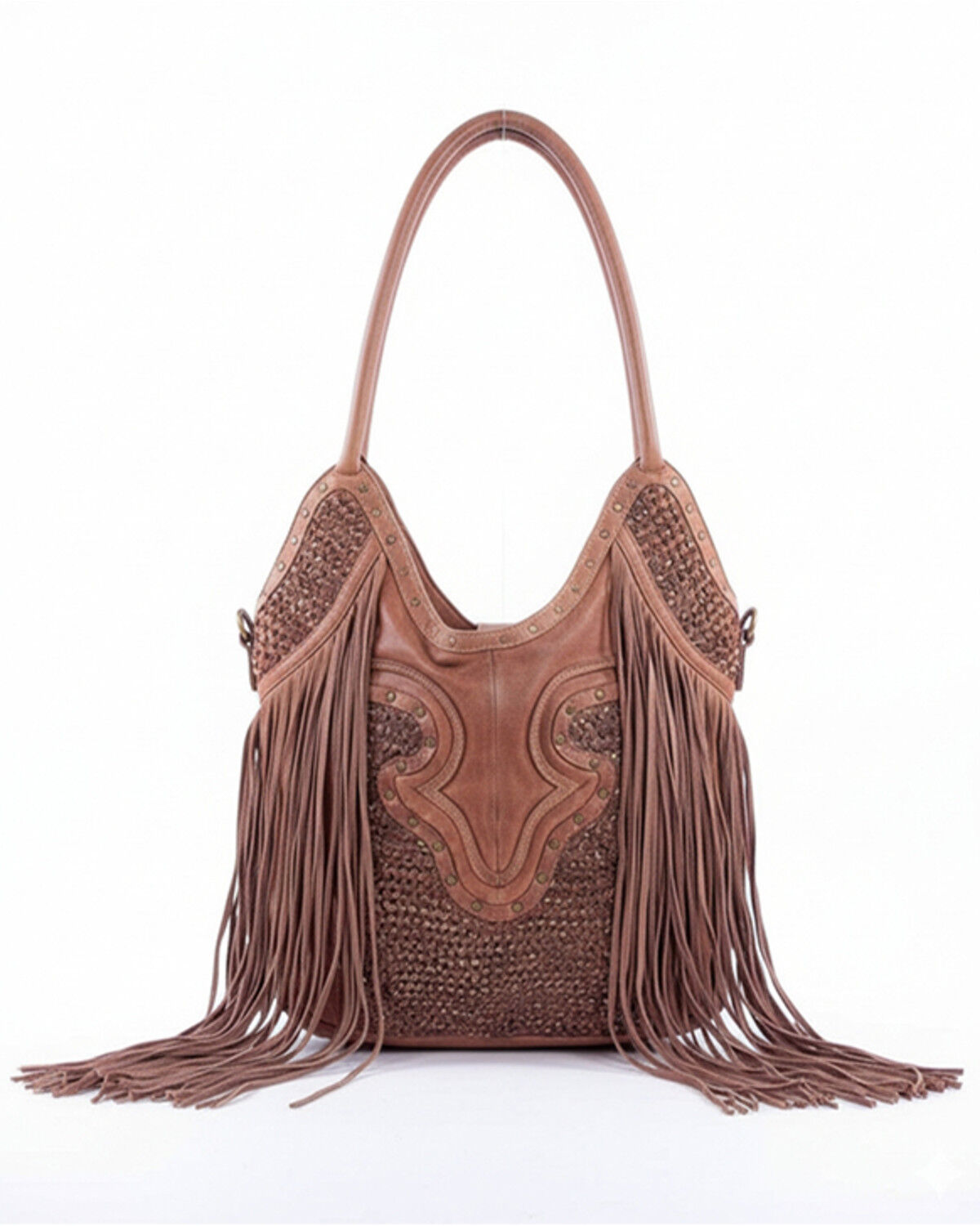 Image #1 - Scully Women's Fringe Handbag, Brown, hi-res