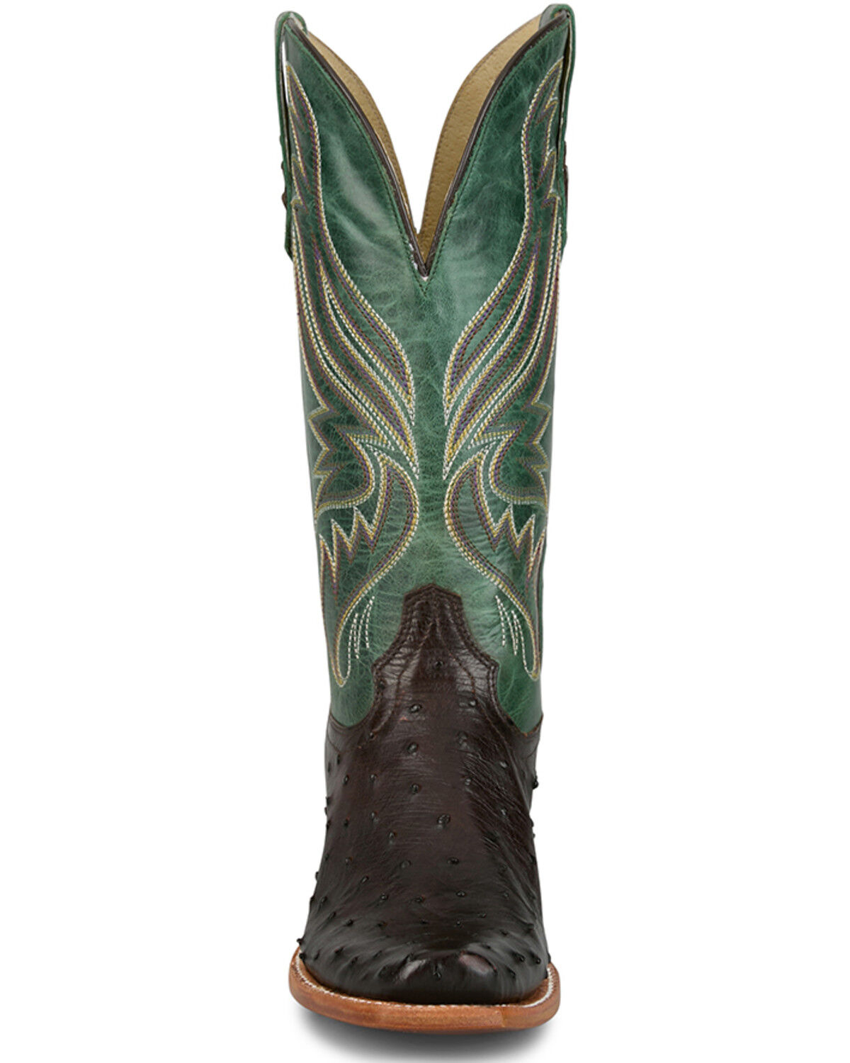 Image #4 - Tony Lama Women's Zaire Exotic Full Quill Ostrich Western Boots - Square Toe, Chocolate, hi-res