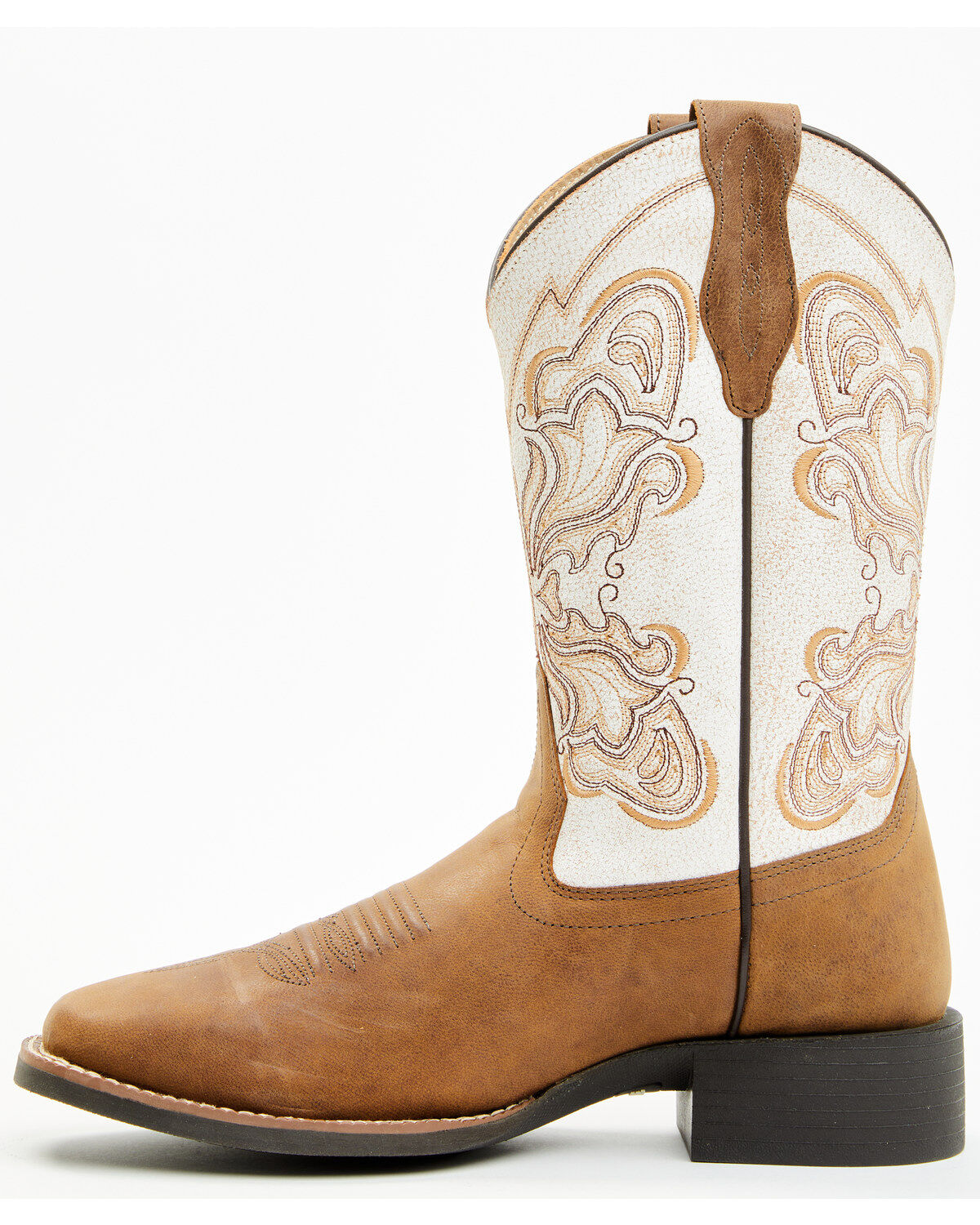 Image #3 - Shyanne Solstice&trade; Women's Flynn Western Boots - Broad Square Toe, Cream, hi-res