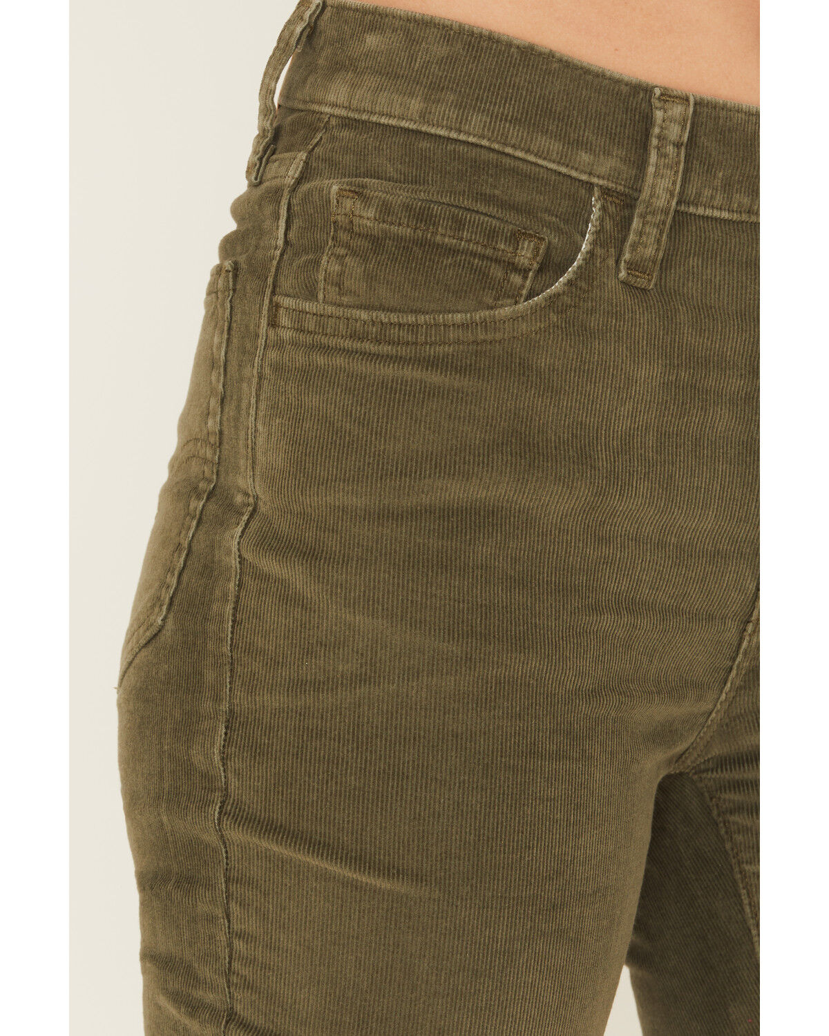 Image #2 - Levi's Women's 724 High Rise Straight Corduroy Stretch Jeans, Olive, hi-res
