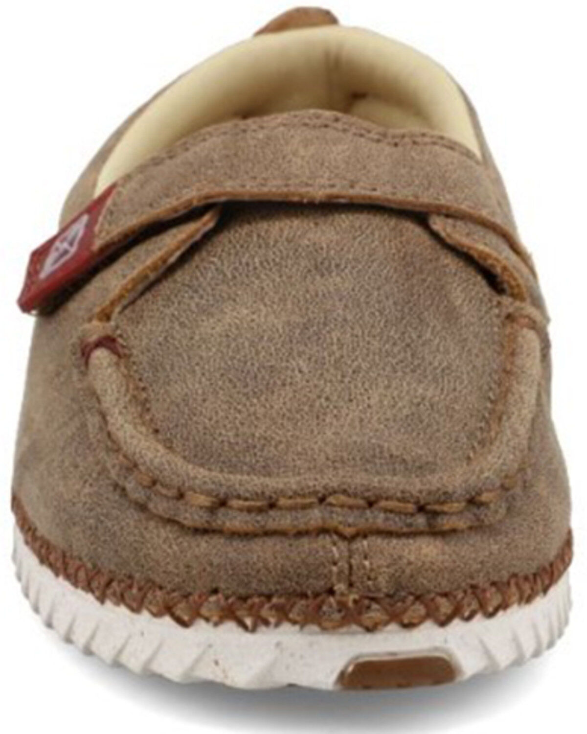 Image #4 - Twisted X Kid's Zero-X Leather Velcro Bomber Casual Shoes - Moc Toe, Brown, hi-res