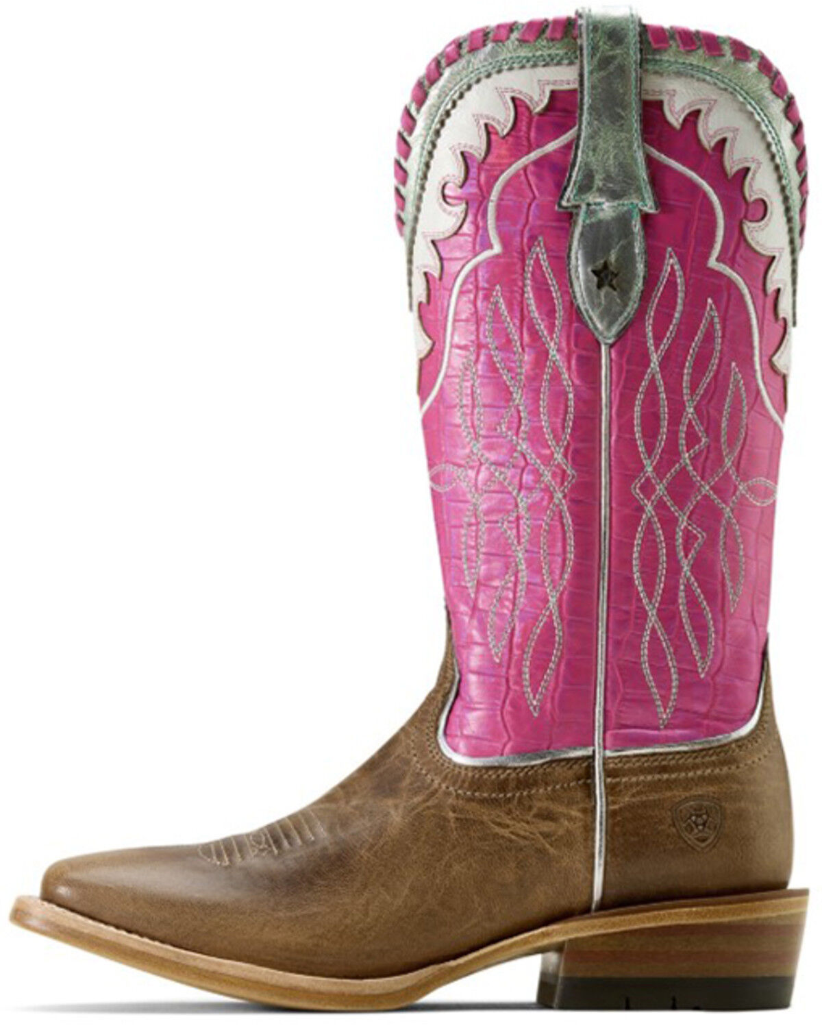Image #2 - Ariat Women's Riata Western Boots - Square Toe, Pink, hi-res