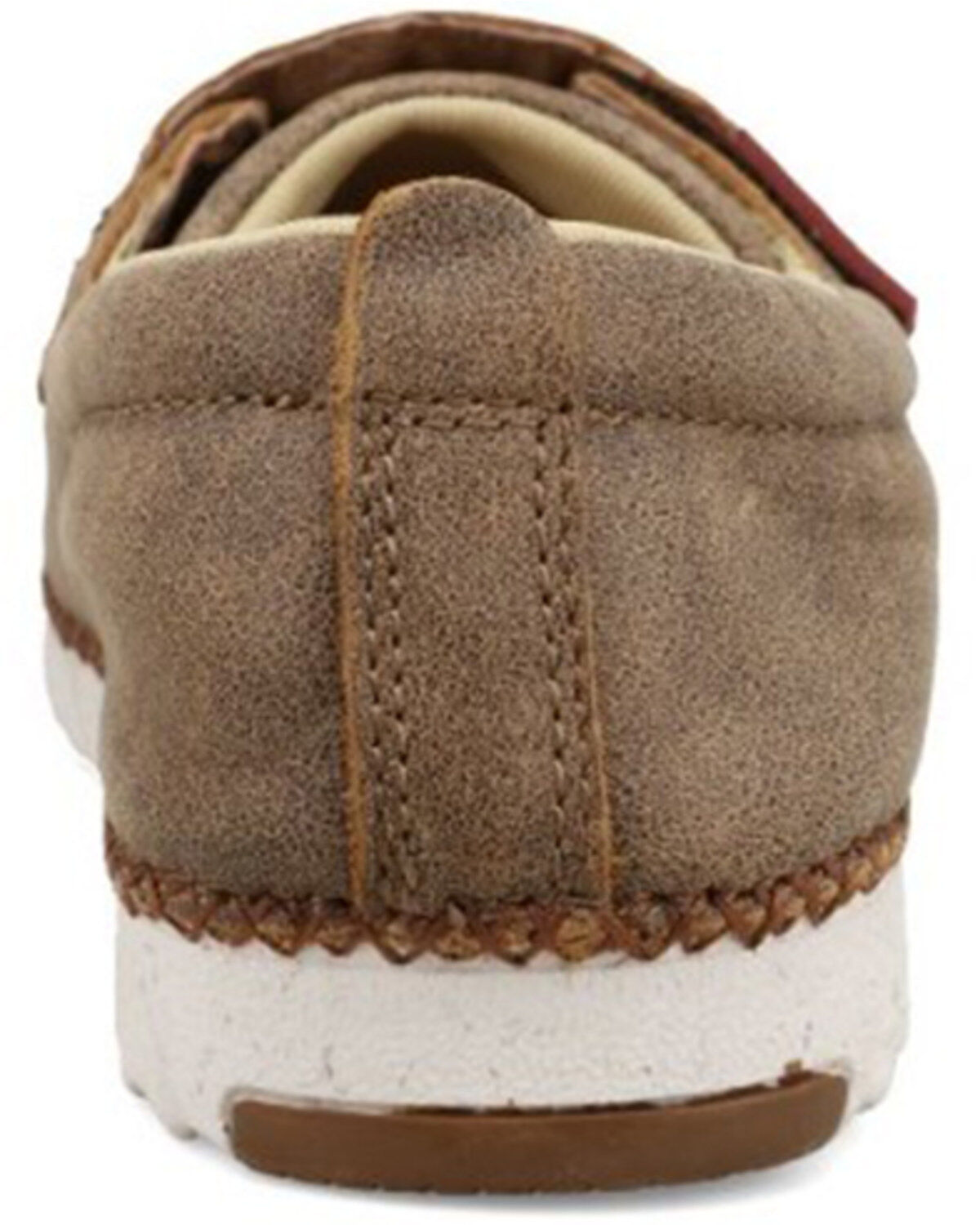 Image #5 - Twisted X Kid's Zero-X Leather Velcro Bomber Casual Shoes - Moc Toe, Brown, hi-res