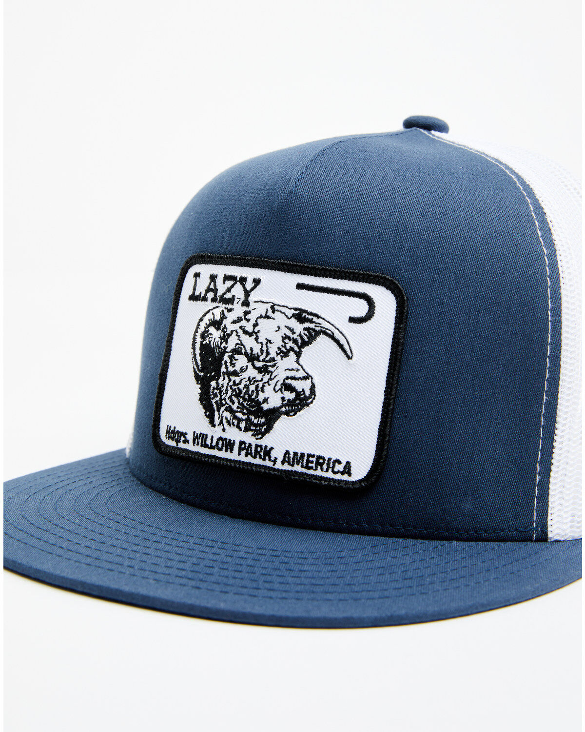 Image #2 - Lazy J Ranch Men's Willow Ball Cap, Navy, hi-res