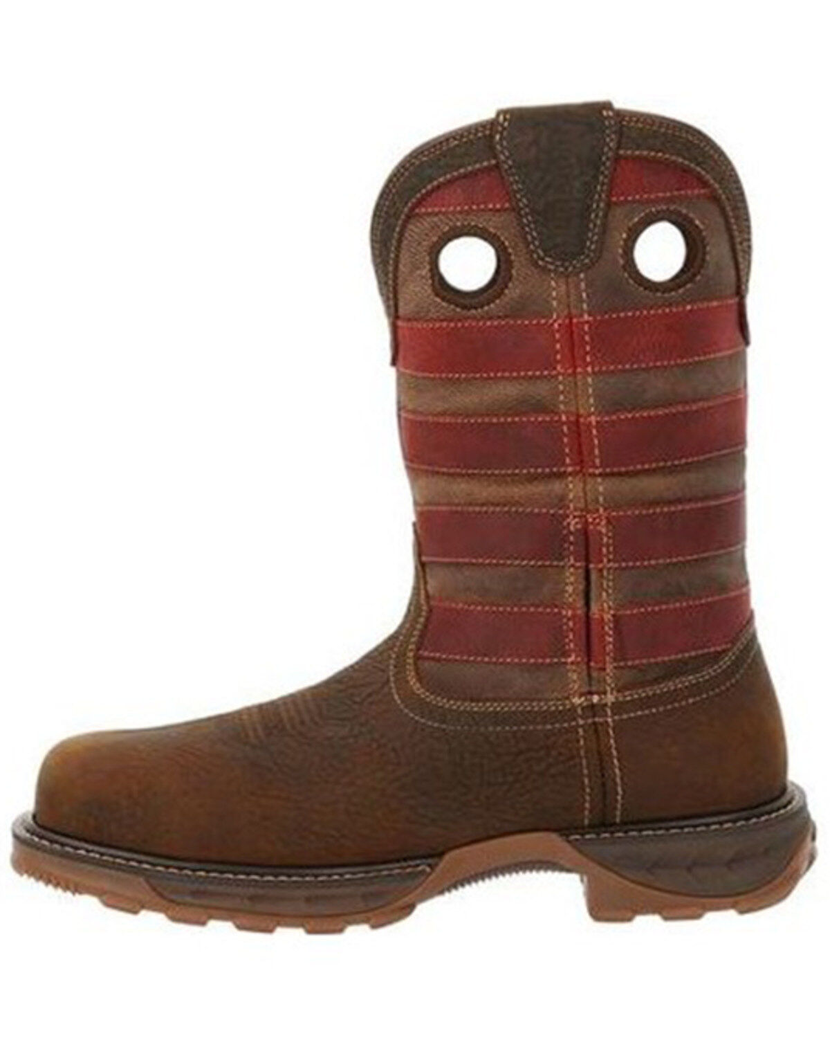 Image #3 - Durango Men's Maverick Waterproof Western Work Boots - Composite Toe, Brown, hi-res