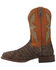 Image #3 - Dan Post Men's Dorsal Exotic Seabass Western Boots - Broad Square Toe, Chocolate, hi-res
