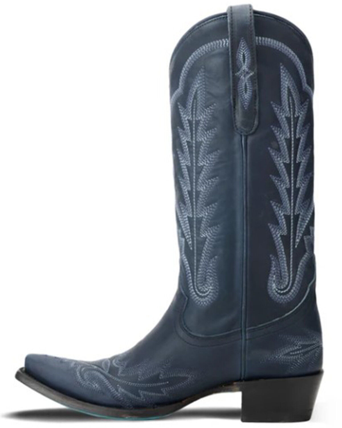 Image #3 - Lane Women's Lexington Tall Western Boots - Snip Toe, Navy, hi-res