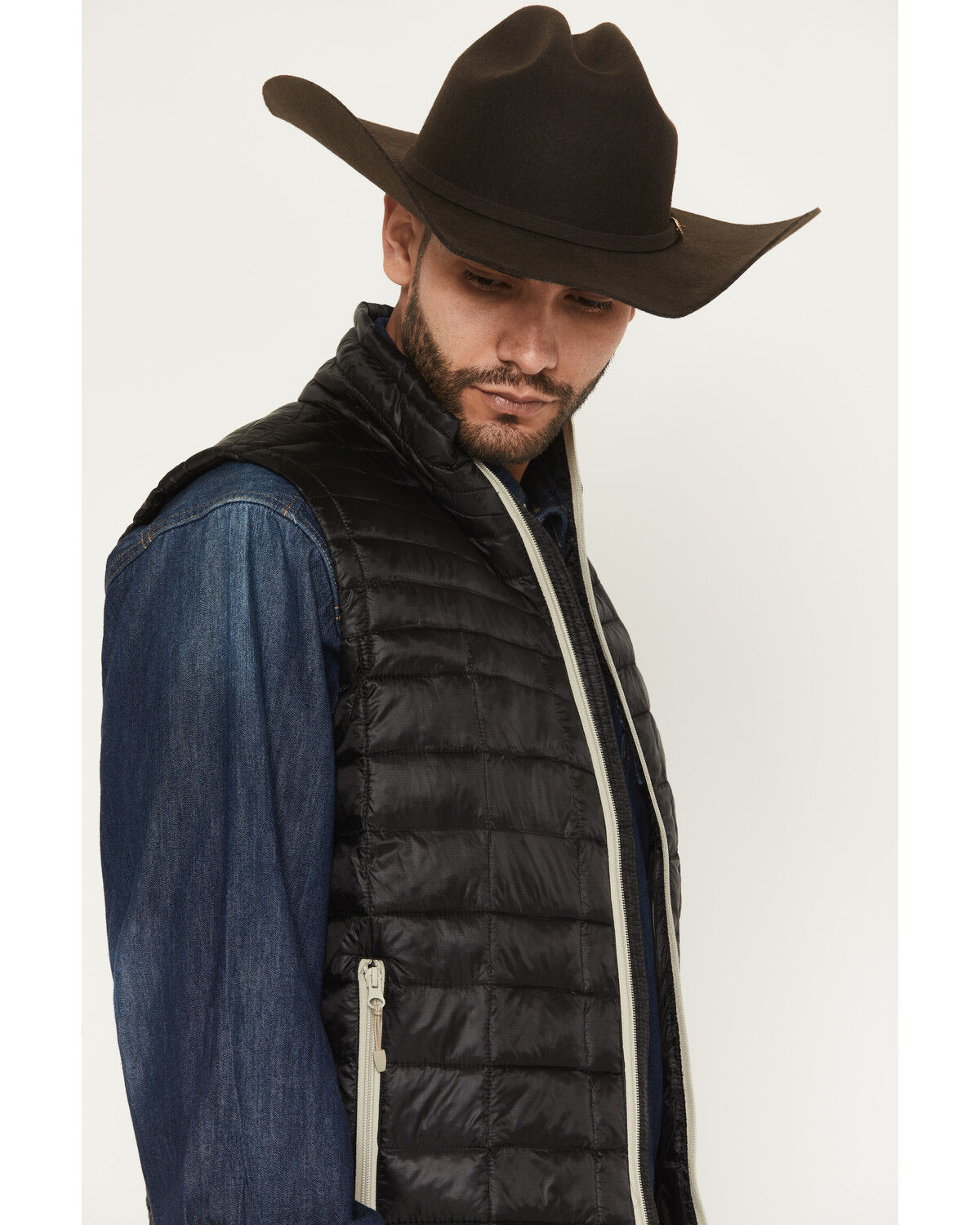 Image #2 - Resistol Men's Cold Bloq Puffer Vest, Black, hi-res