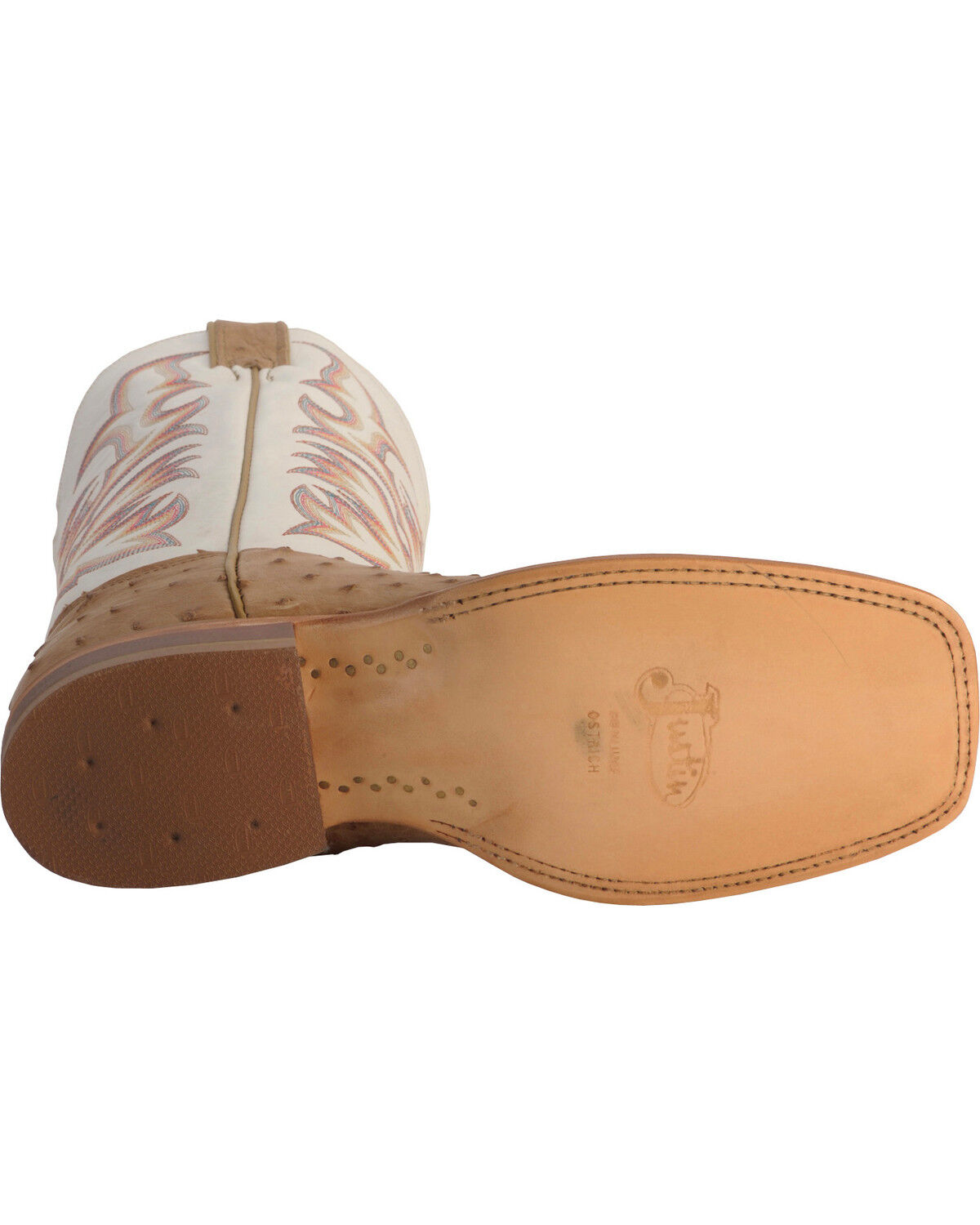 Image #5 - Justin Men's AQHA Remuda Full Quill Ostrich Exotic Boots, Tan, hi-res