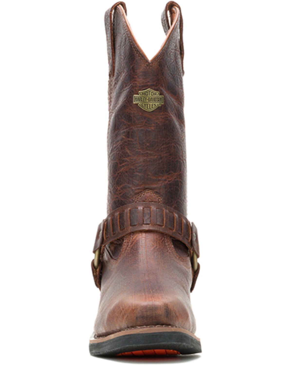 Image #4 - Harley Davidson Men's Pecos Motorcycle Western Boots - Snip Toe, Brown, hi-res