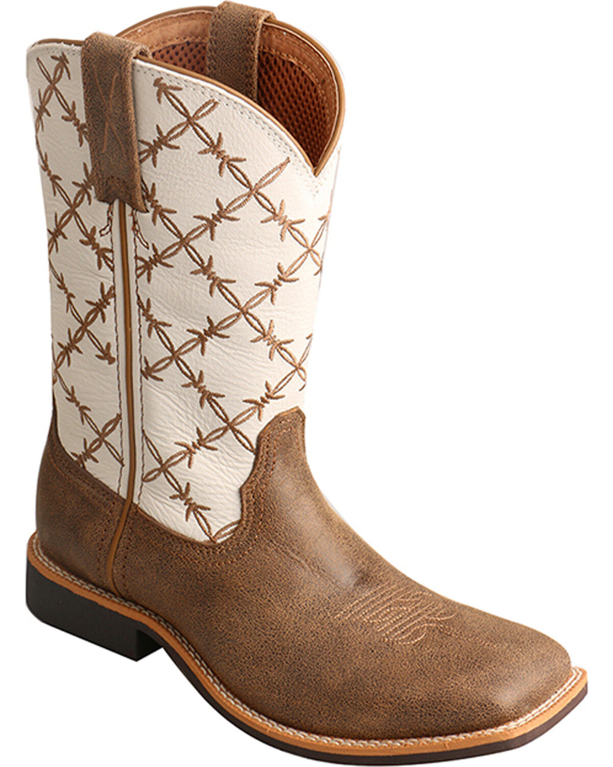Image #1 - Twisted X Kid's Top Hand Western Boots - Square Toe, Brown, hi-res