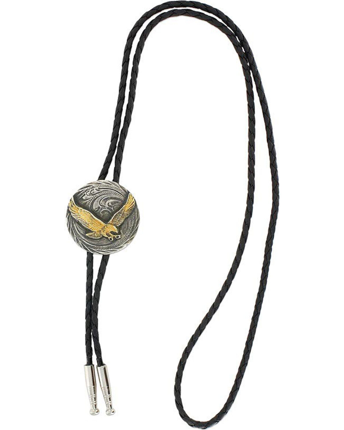 Cody James&reg; Men's Eagle Bolo Tie, Silver, hi-res