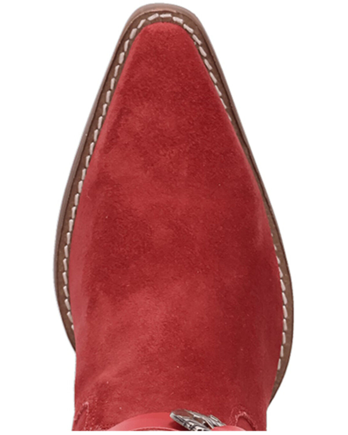 Image #6 - Dingo Women's Buck Wild Suede Tall Western Boots - Round Toe, Red, hi-res