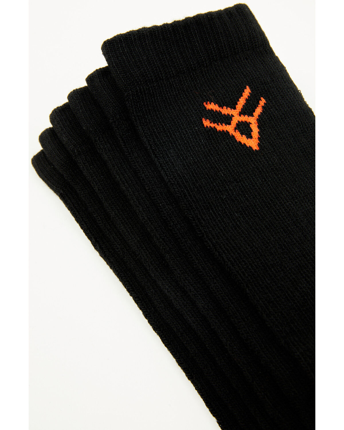Image #2 - Hawx Men's Steel Toe Crew Socks - 3 Pack, Black, hi-res