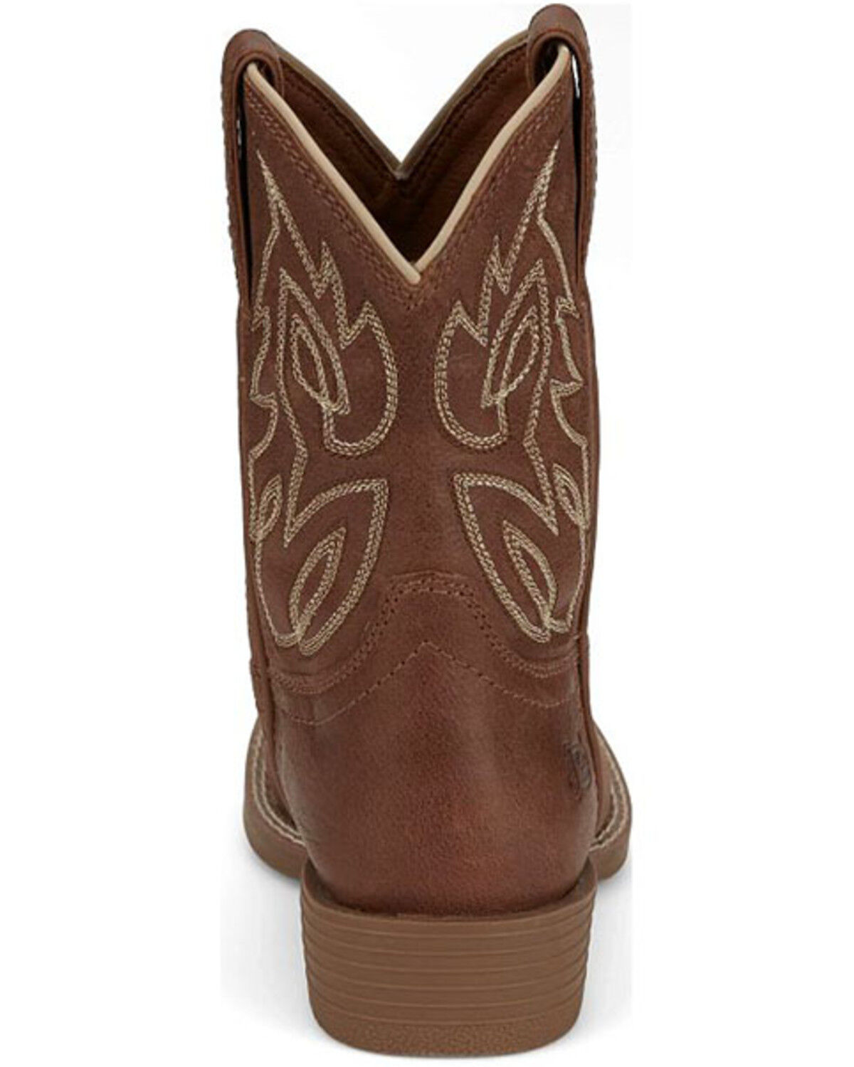 Image #5 - Justin Boys' Canter Western Boots - Broad Square Toe, Brown, hi-res