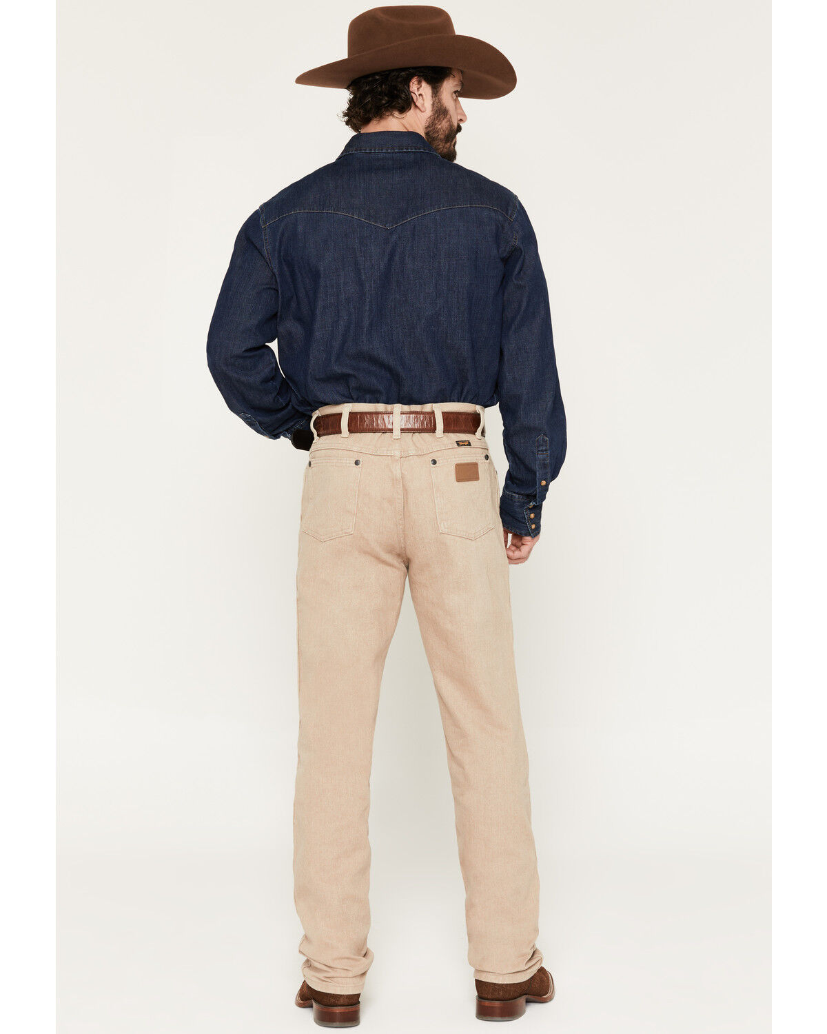 Image #3 - Wrangler Men's Slim Fit 936 Cowboy Cut Jeans, Tan, hi-res