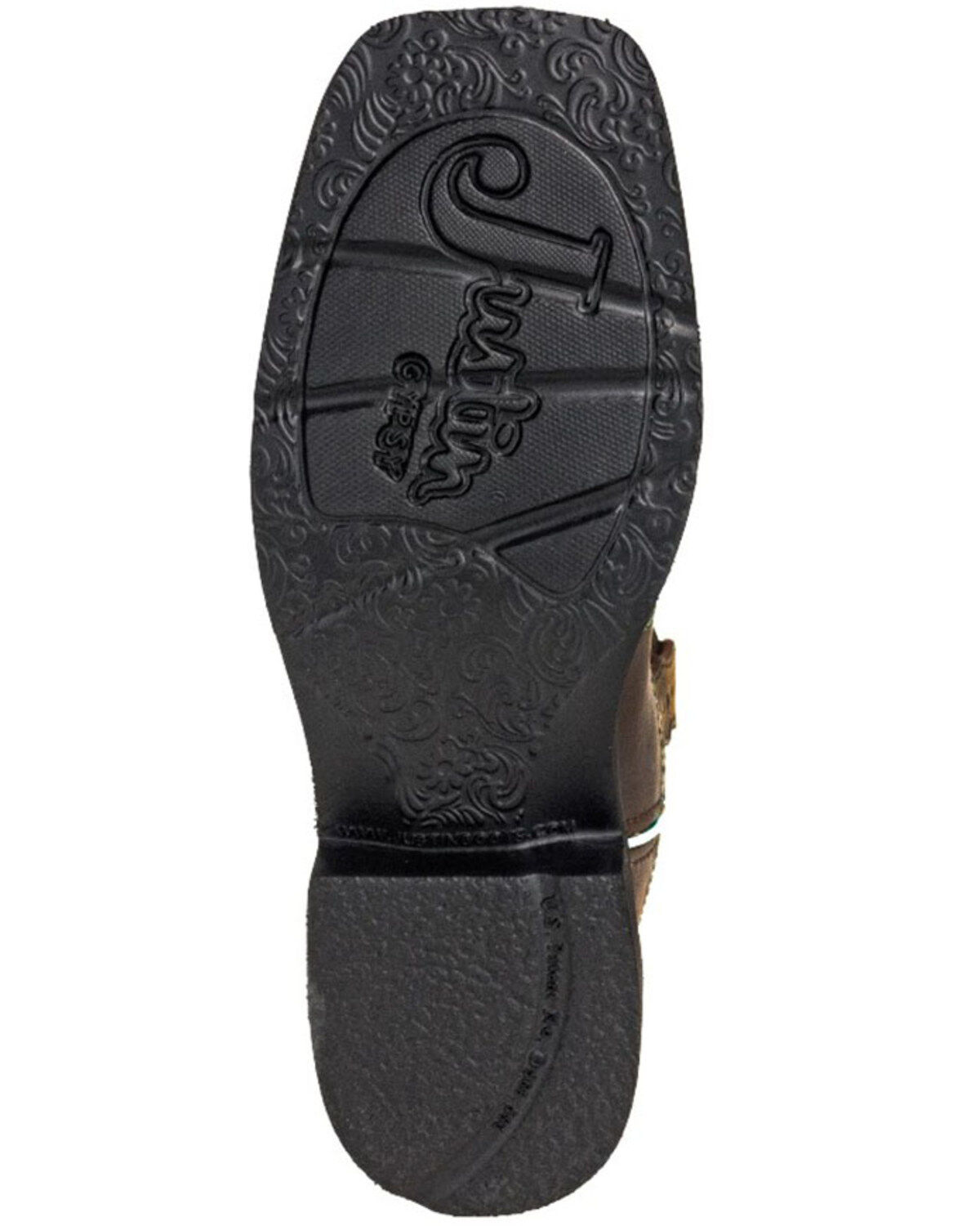 Image #7 - Justin Women's Mandra Chocolate Western Boots - Broad Square Toe, Chocolate, hi-res