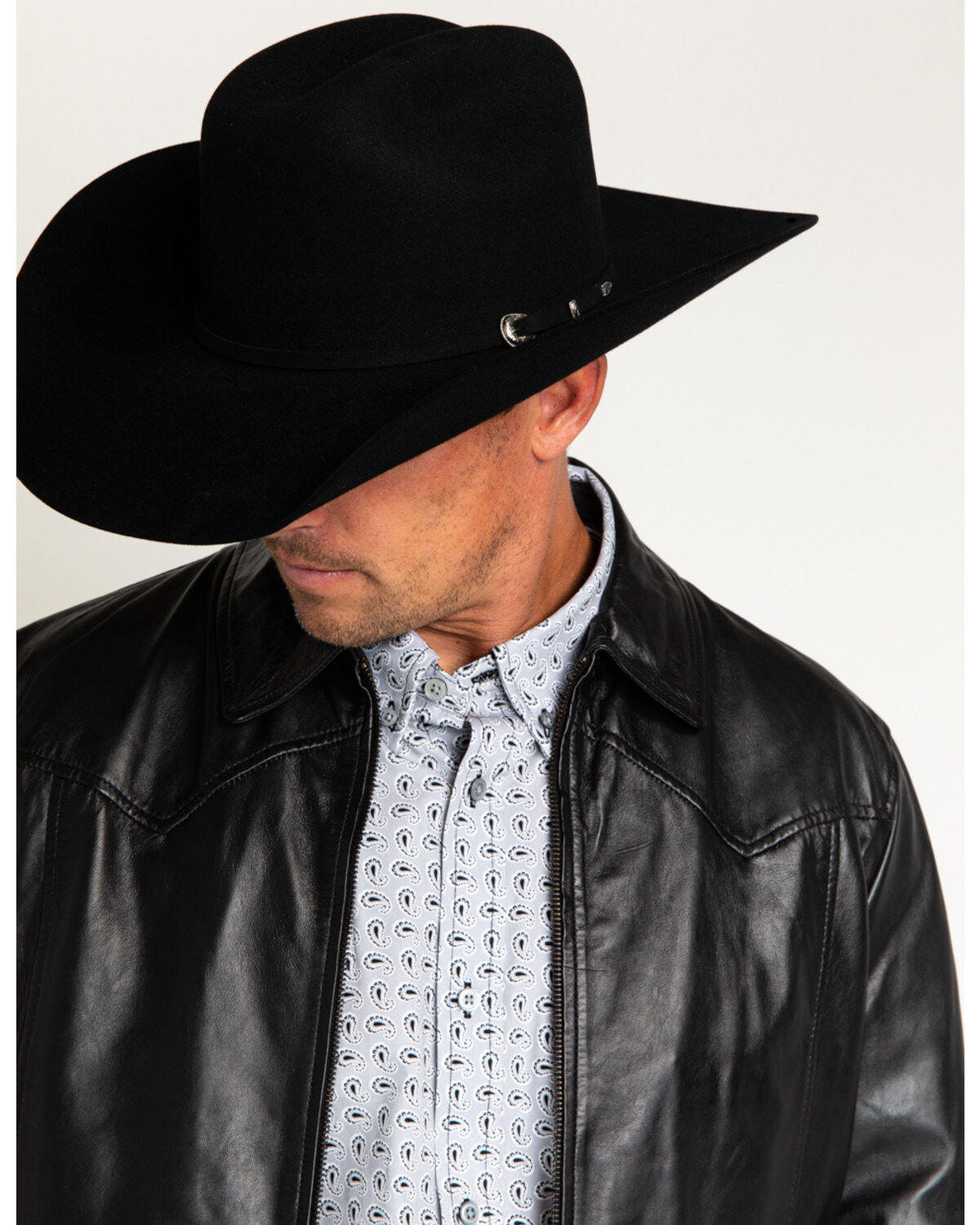 Image #5 - Cody James&reg; Men's Denton 3X Low Cattleman 4" Pro Rodeo Wool Hat, Black, hi-res
