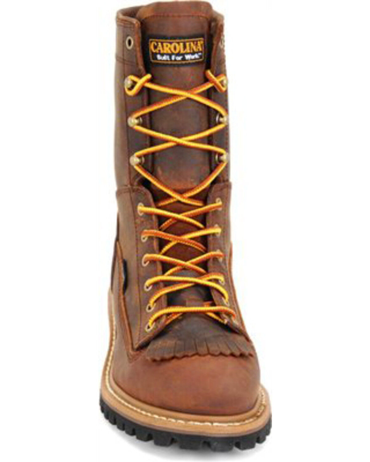 Image #5 - Carolina Men's Logger 8" Steel Toe Work Boots, Brown, hi-res