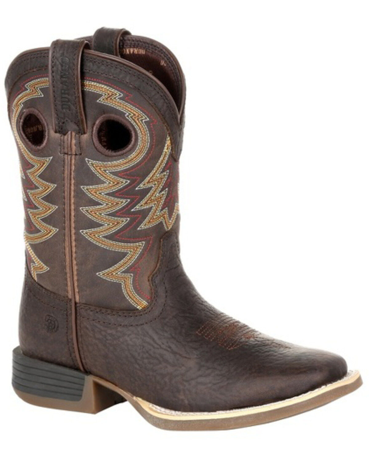 Image #1 - Durango Boys' Lil Rebel Pro Western Boots - Square Toe, Dark Brown, hi-res