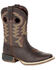 Image #1 - Durango Boys' Lil Rebel Pro Western Boots - Square Toe, Dark Brown, hi-res