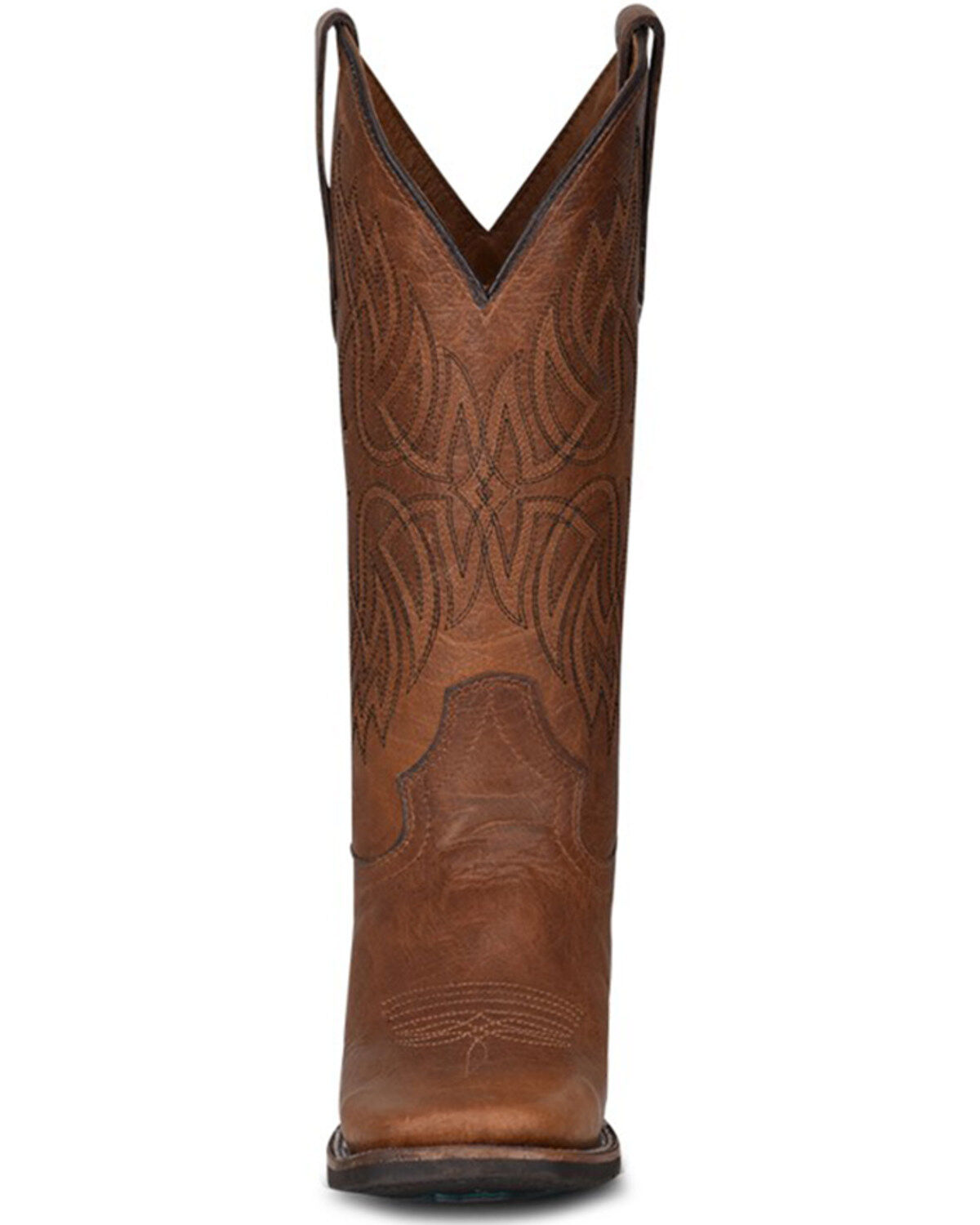 Image #3 - Circle G Women's Embroidered Leather Western Boots - Broad Square Toe, Tan, hi-res