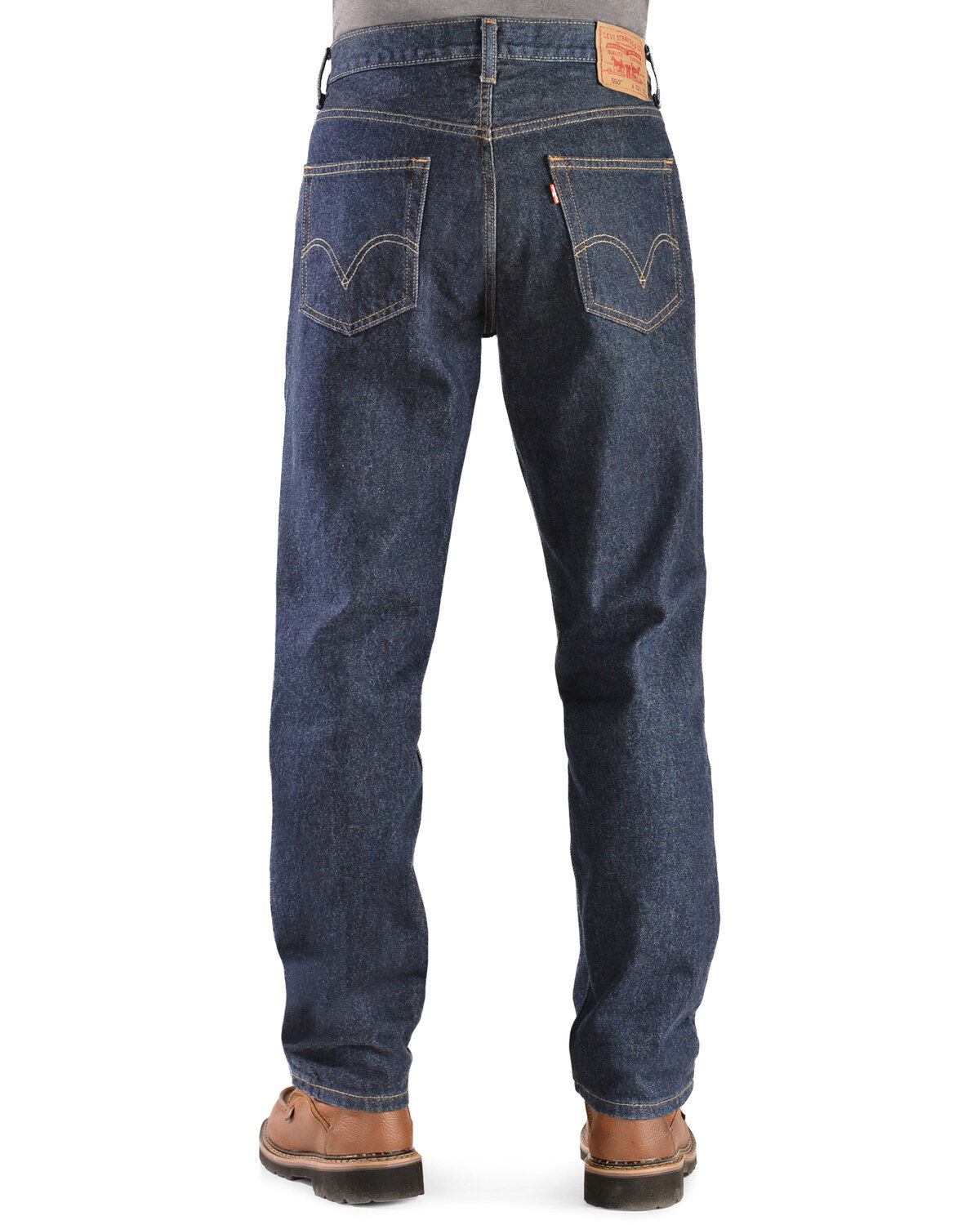 Image #1 - Levi's Men's 550 Prewashed Relaxed Tapered Leg Jeans, Rinsed, hi-res