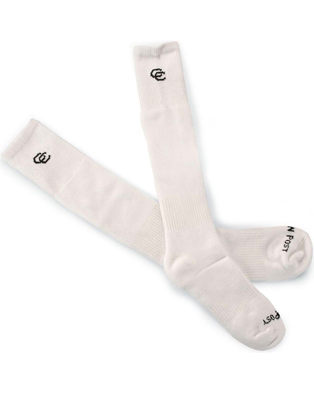 Image #2 - Dan Post Cowboy Certified 2-Pack Over-the-Calf Socks, White, hi-res