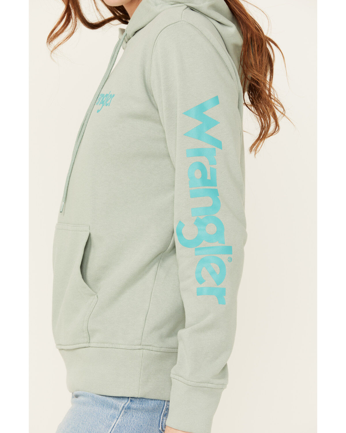 Image #3 - Wrangler Women's Logo Hoodie, Blue, hi-res