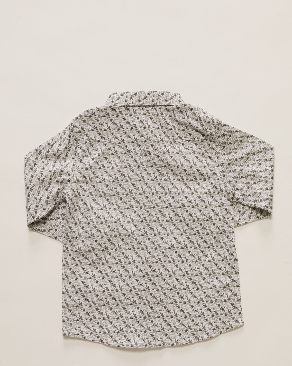 Image #3 - Wrangler Infant Boys' Conversational Print Long Sleeve Snap Stretch Western Shirt, Olive, hi-res