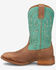 Image #3 - Justin Women's.Outlaw Ryley Performance Western Boots - Broad Square Toe, Tan/turquoise, hi-res