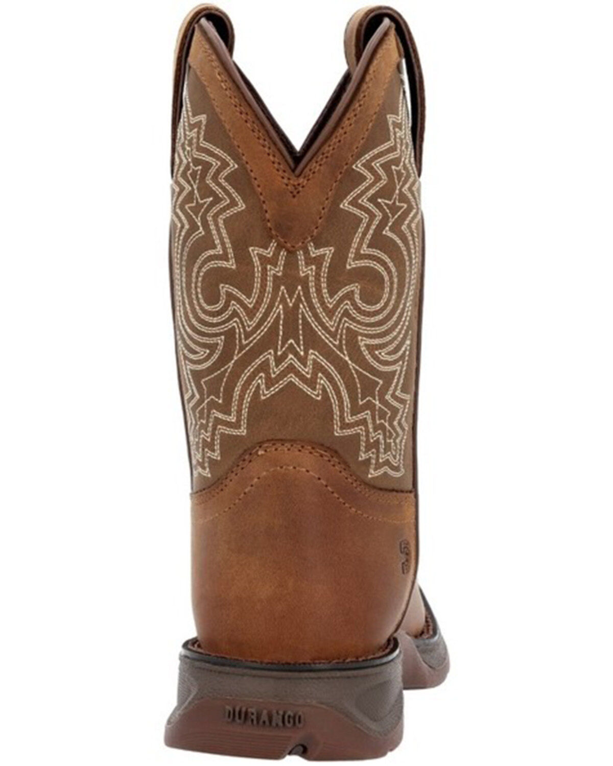 Image #5 - Durango Boys' Lil Rebel Embroidered Western Boots - Broad Square Toe, Brown, hi-res