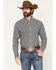 Image #1 - Ariat Men's Team Dawson Geo Print Long Sleeve Button-Down Western Shirt - Tall, Black, hi-res