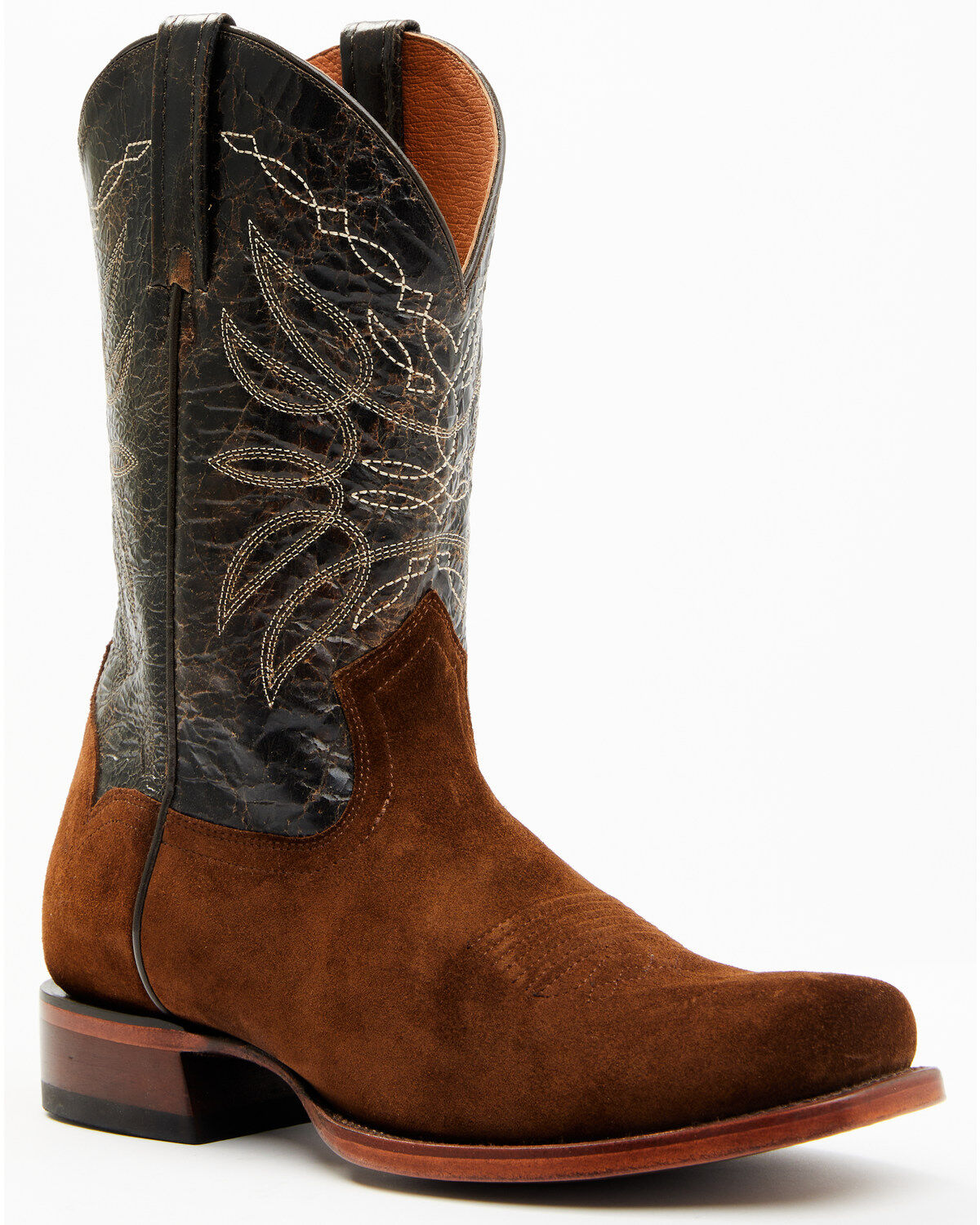 Image #1 - Moonshine Spirit&reg; Men's 11" Pancho Roughout Western Boots - Square Toe, Brown, hi-res
