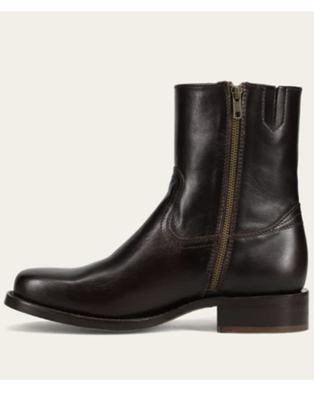 Image #4 - Frye Men's Campus Inside Zip Ankle Boots - Round Toe, Dark Brown, hi-res