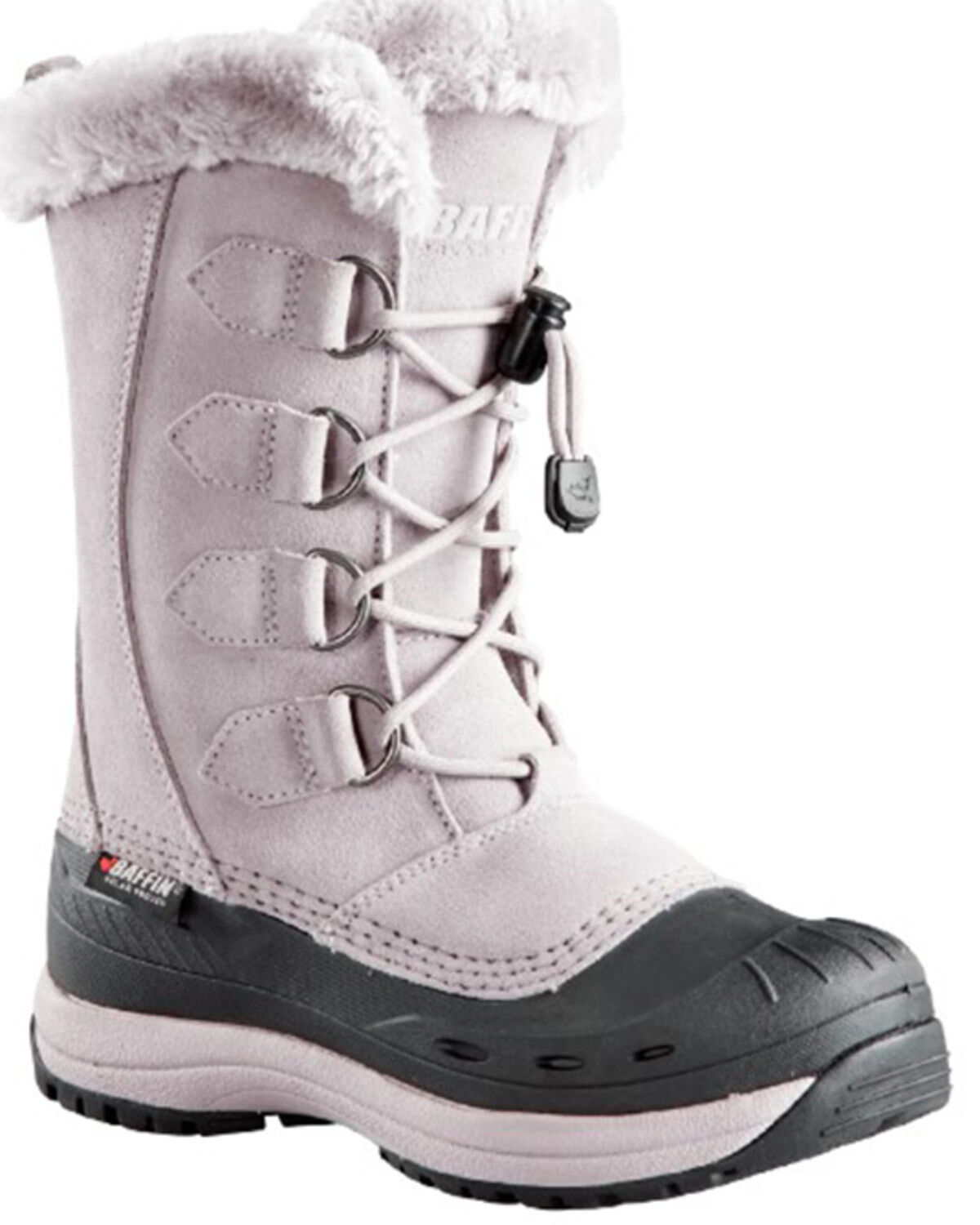 Image #1 - Baffin Women's Chloe Suede Leather Tundra Work Boots, Grey, hi-res