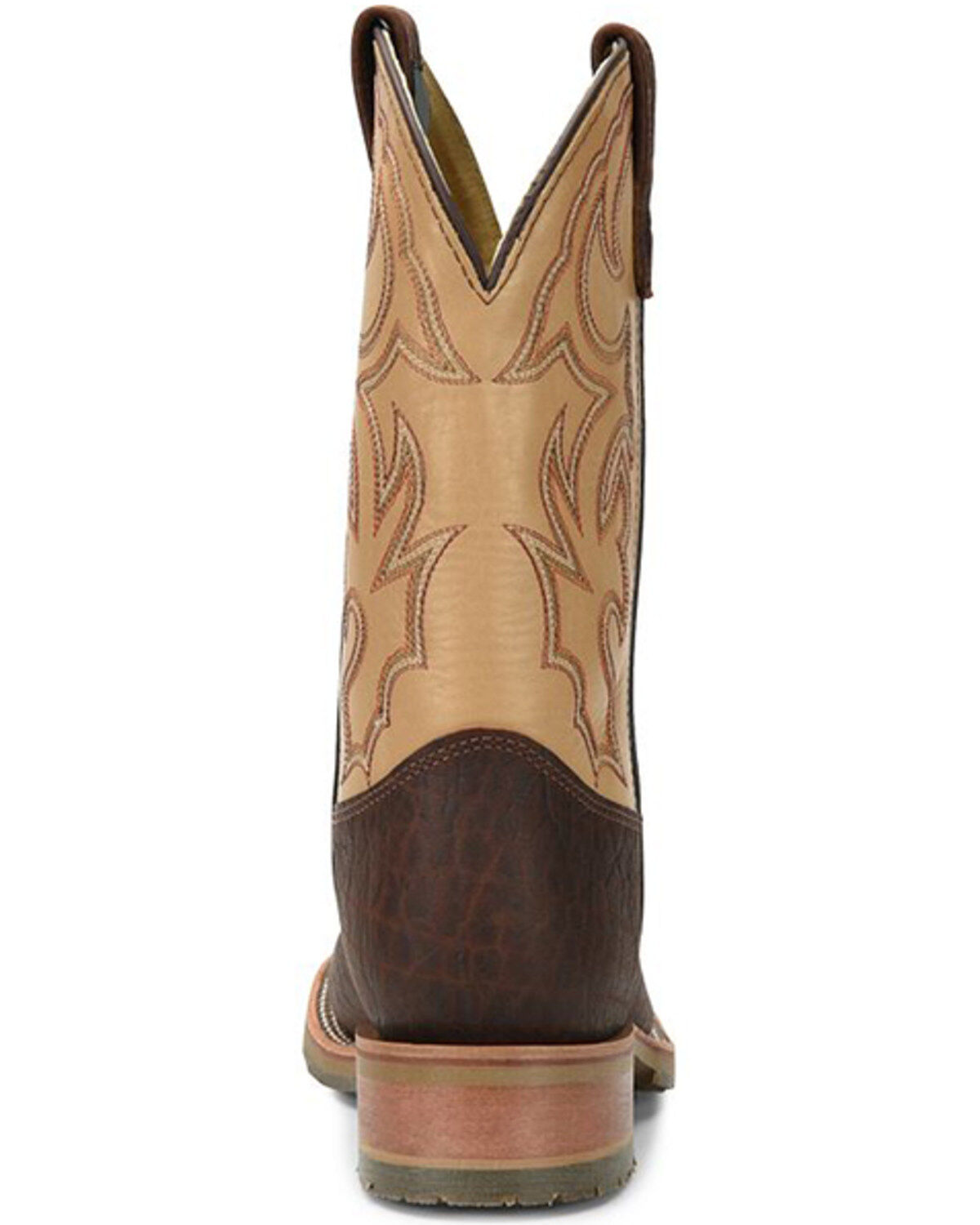 Image #10 - Double-H Men's Square Steel Toe Western Boots, Bison, hi-res