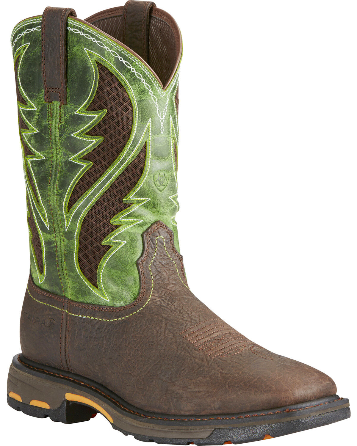 Ariat Men's Brown Workhog VentTek Work Boots - Square Toe, Brown, hi-res
