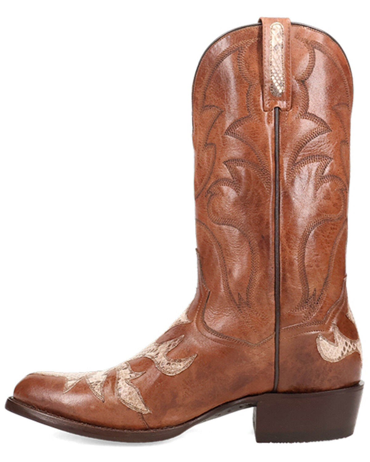 Image #3 - Dan Post Men's Exotic Snake Western Boots - Round Toe, Natural, hi-res