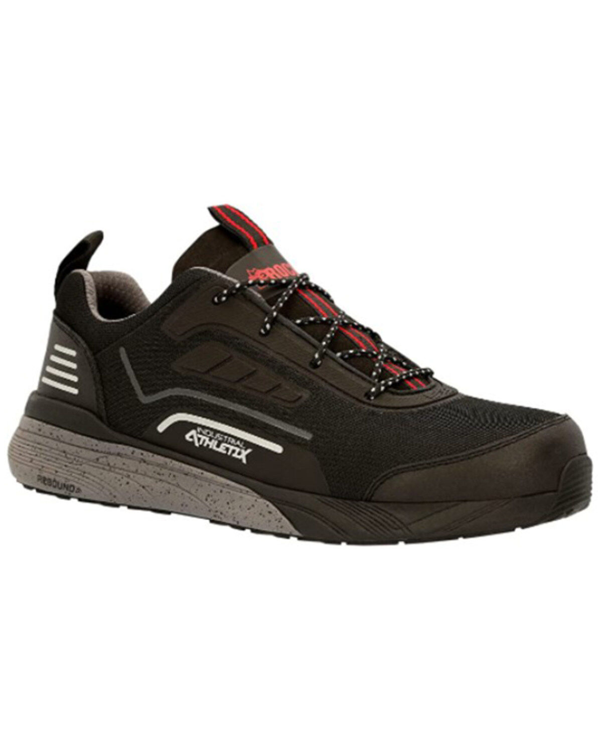 Image #1 - Rocky Women's Industrial Athleix Lace-Up Work Shoe - Composite Safety Toe, Black, hi-res