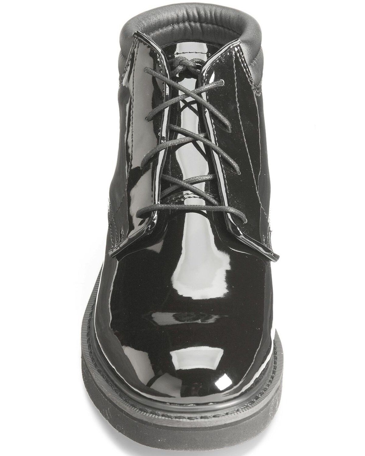 Image #4 - Rocky Dress Leather High Gloss Chukka Duty Shoes, Black, hi-res