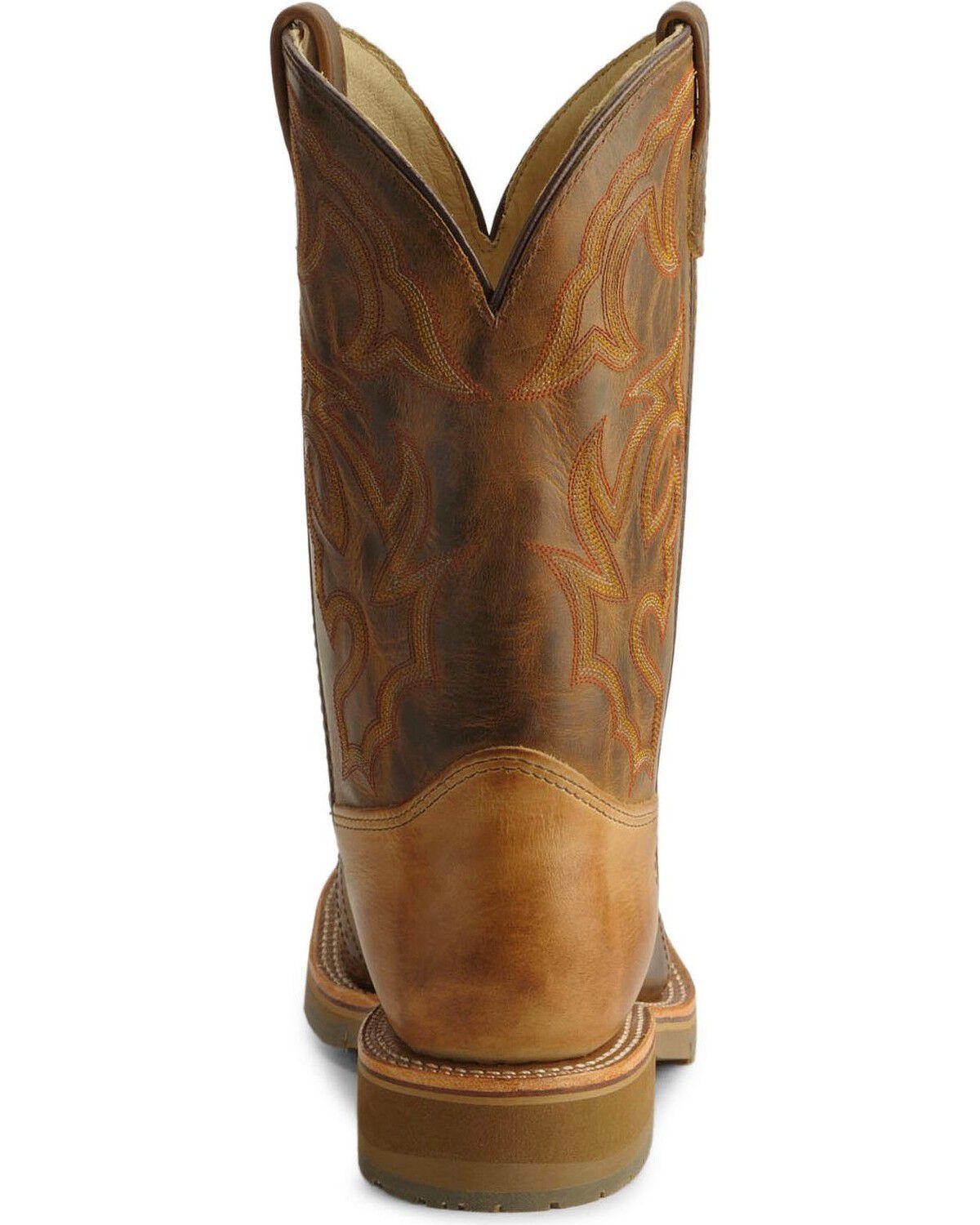 Image #7 - Double-H Men's Steel Square Toe Western Boots, Bark, hi-res