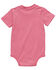 Image #2 - Carhartt Infant Girls' Short Sleeve Pocket Onesie, Pink, hi-res