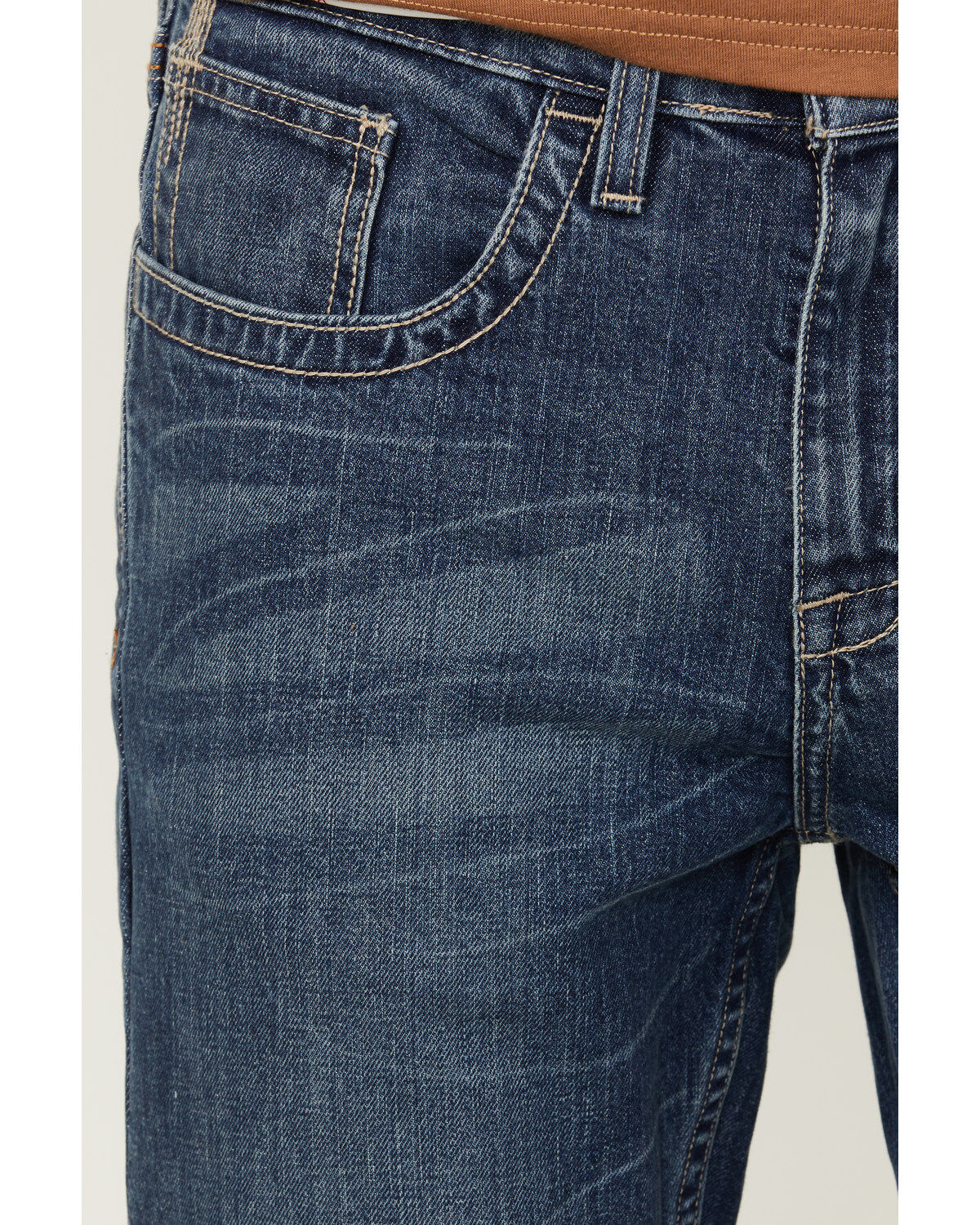 Image #2 - Cody James Men's FR Medium Wash Rigid Slim Bootcut Work Jeans, Medium Blue, hi-res