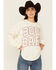 Image #1 - Boot Barn Women's Logo Graphic Crew Neck Sweatshirt, Ivory, hi-res