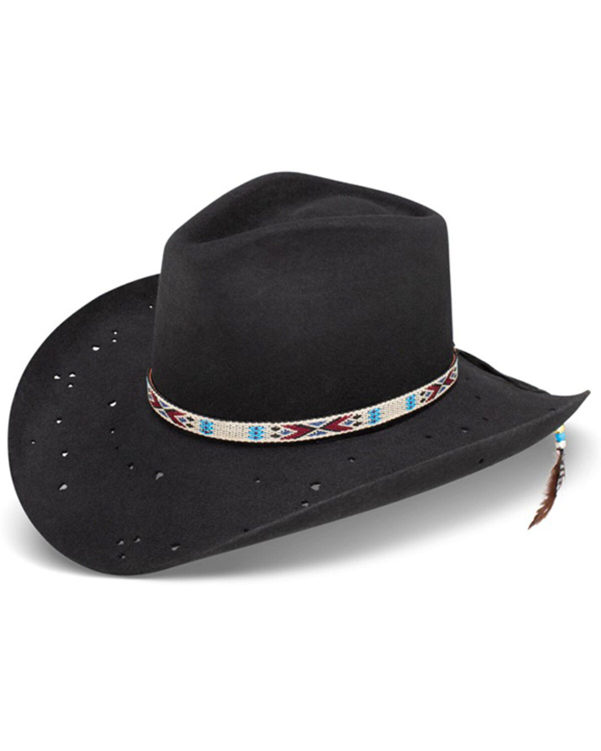Image #1 - Charlie 1 Horse X Lainey Wilson Wild Horses Wool Felt Western Hat, Black, hi-res